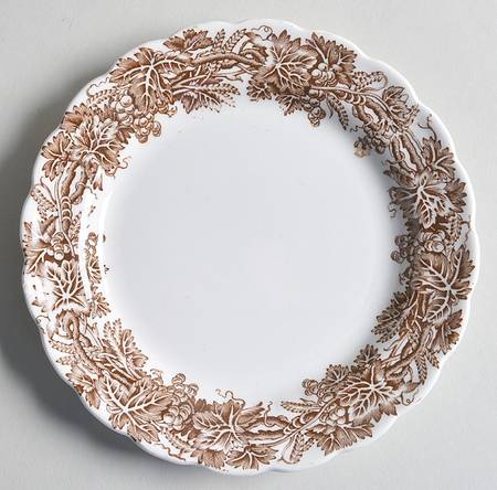 Vine and Wheat Brown Bread & Butter Plate