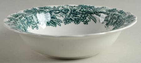 Vine and Wheat Green 8" Round Vegetable Bowl