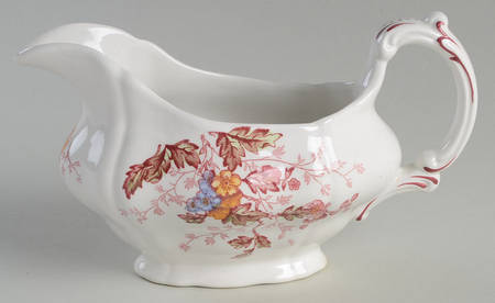 Washington (Multicolor, Scalloped) Gravy Boat