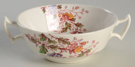 Washington (Multicolor, Scalloped) Flat Cream Soup Bowl