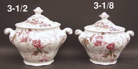 Washington (Multicolor, Scalloped) Sugar Bowl & Lid