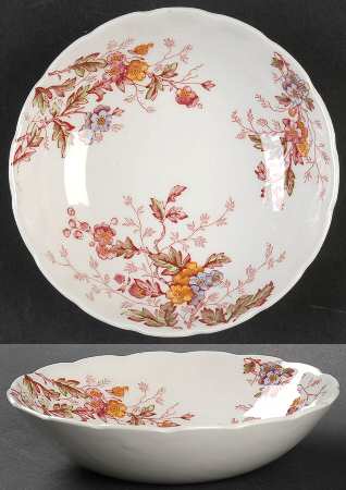 Washington (Multicolor, Scalloped) Fruit/Dessert (Sauce) Bowl