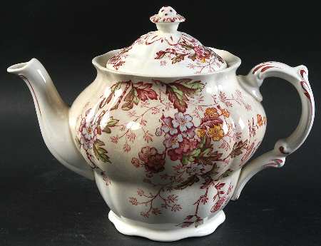 Washington (Multicolor, Scalloped) Mini Teapot & Lid
