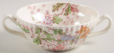 Washington (Multicolor, Ribbed) Flat Cream Soup Bowl