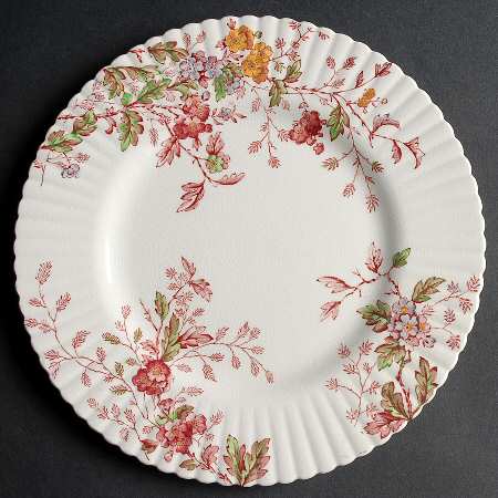 Washington (Multicolor, Ribbed) Luncheon Plate