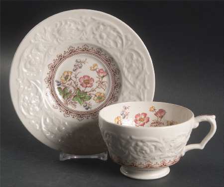 Wild Rose Footed Cup & Saucer Set