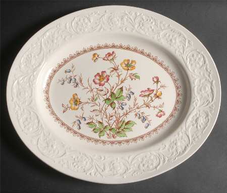 Wild Rose 16" Oval Serving Platter