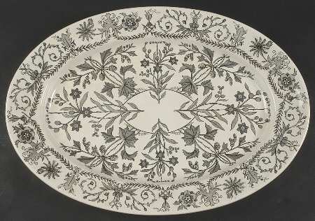 Lahore Black 18" Oval Serving Platter