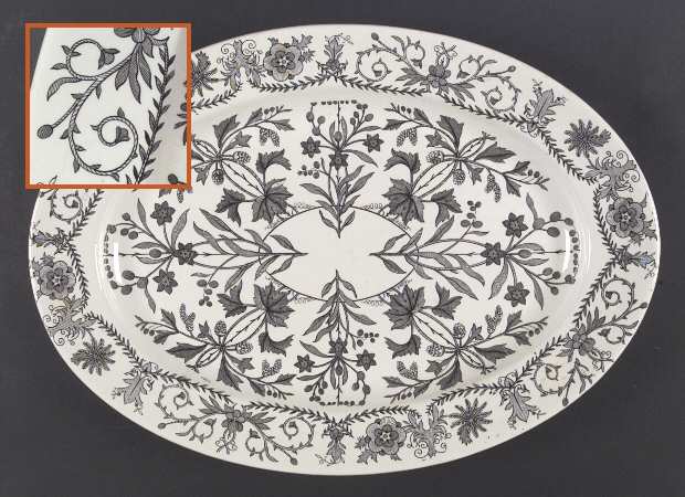 Lahore Black 16" Oval Serving Platter