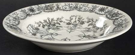 Lahore Black Large Rim Soup Bowl