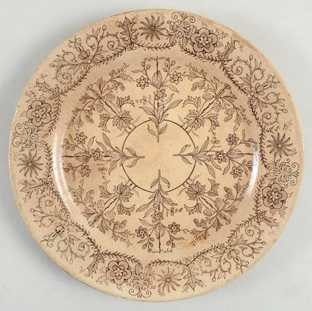 Lahore Brown (Brown Flowers) Salad Plate