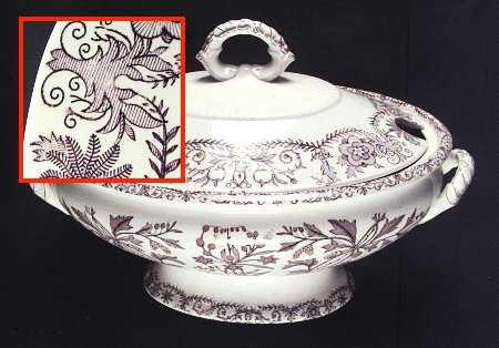 Lahore Brown (Brown Flowers) Tureen &  Lid