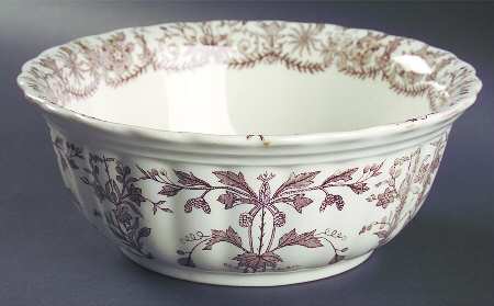 Lahore Brown (Brown Flowers) 8" Round Vegetable Bowl