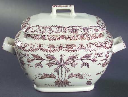 Lahore Brown (Brown Flowers) Sugar Bowl & Lid