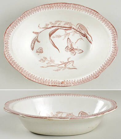 Summer Time Brown 9" Oval Vegetable Bowl