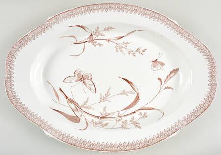 Summer Time Brown 18" Rectangular Serving Platter
