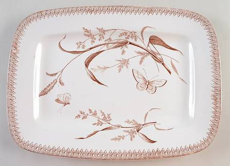 Summer Time Brown 13" Rectangular Serving Platter