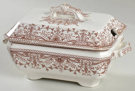 Tournay Brown Gravy Boat & Lid