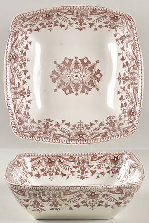 Tournay Brown 7" Square Vegetable Bowl