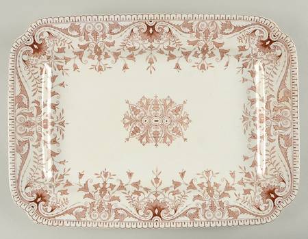Tournay Brown 14" Rectangular Serving Platter