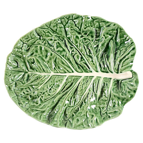 Cabbage Green 14" Oval Serving Platter