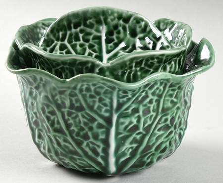 Cabbage Green Covered Soup Bowl