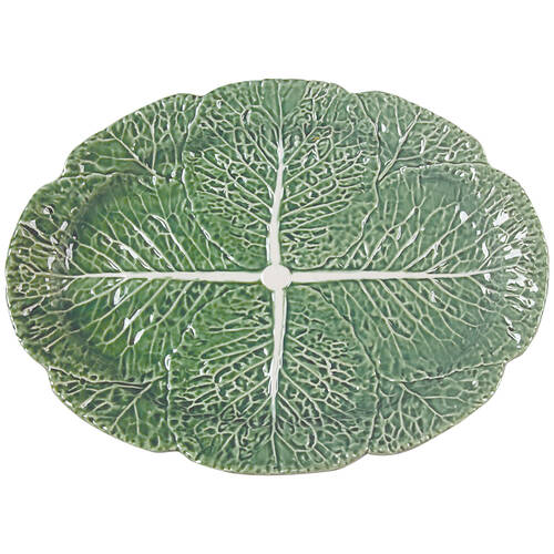 Cabbage Green 17" Oval Serving Platter
