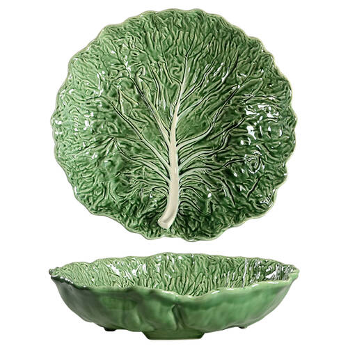 Cabbage Green 16" Large Salad Serving Bowl