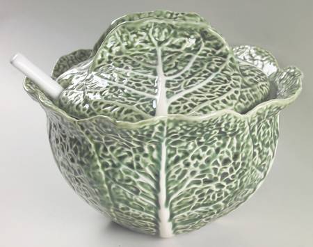 Cabbage Green Tureen & Lid w/Ladle