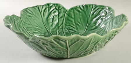 Cabbage Green 11" Round Vegetable Bowl