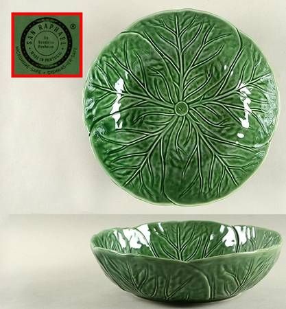 Cabbage Green 11" Large Salad Serving Bowl