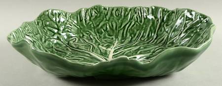 Cabbage Green Bowl-Footed 14"