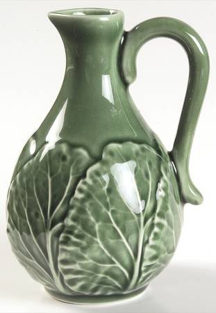 Cabbage Green Oil Or Vinegar Cruet No Stopper