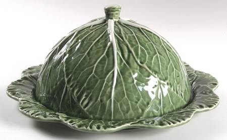 Cabbage Green 13" Cheese Dome W/Plate