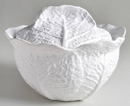 Cabbage White Tureen &  Lid by Bordallo Pinheiro