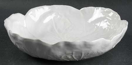 Cabbage White Coupe Soup Bowl by Bordallo Pinheiro