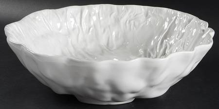Cabbage White 12" Large Salad Serving Bowl