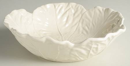 Cabbage White 11" Round Vegetable Bowl