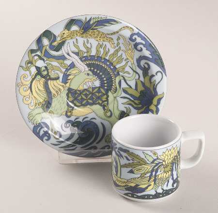 Fantasia Flat Demitasse Cup & Saucer Set