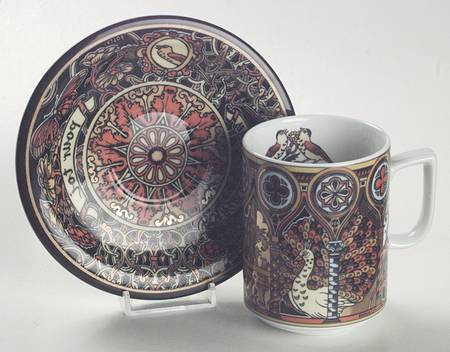 Gold Flat Cup & Saucer Set