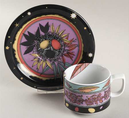 Paradise Flat Cup & Saucer Set
