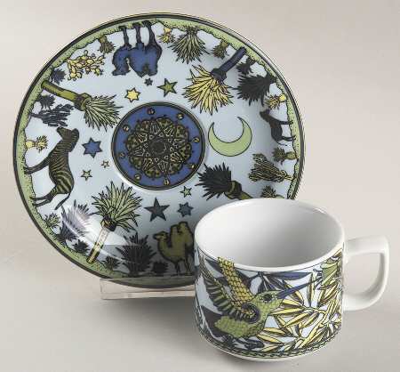 Paradise Flat Cup & Saucer Set