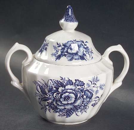Beacon Hill Blue Sugar Bowl & Lid