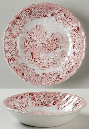 English Country Scenes Red Fruit/Dessert (Sauce) Bowl