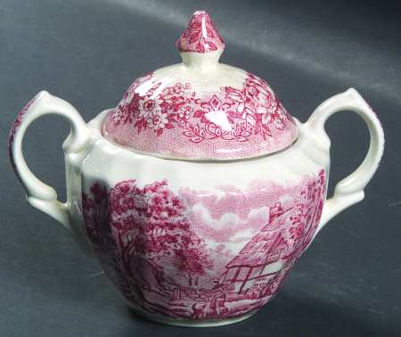 Memory Lane Pink Mini Sugar Bowl & Lid