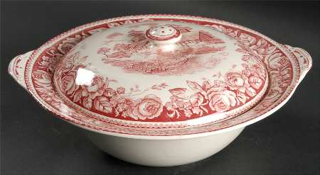 Stratford Scenes Pink Round Covered Vegetable