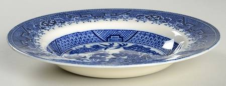 Willow Blue Rim Soup Bowl
