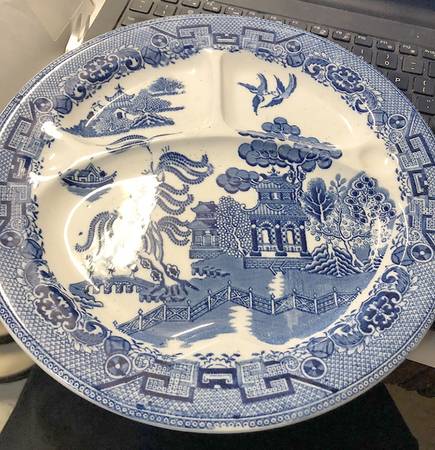 Willow Blue Grill Plate