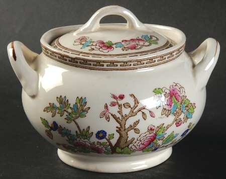 Ye Olde Indian Tree Sugar Bowl & Lid