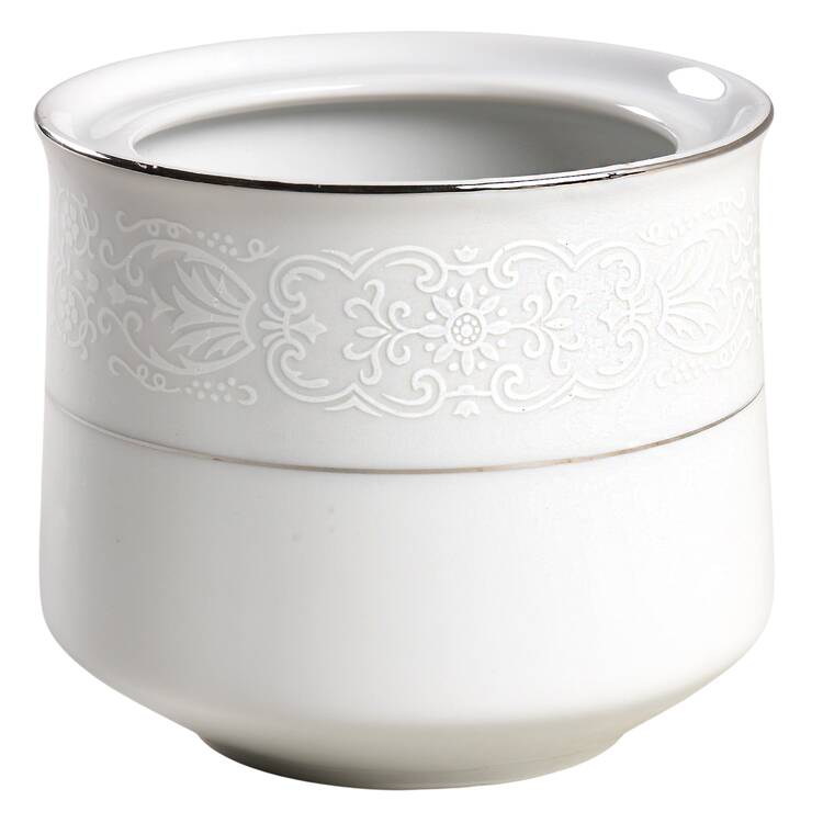 White Lace Sugar Bowl No Lid
